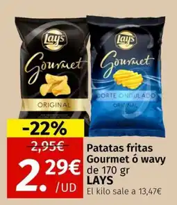 Maskom Supermercados Lays Patatas fritas Gourmet ó wavy oferta