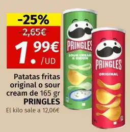 Maskom Supermercados Pringles Patatas fritas original o sour cream oferta
