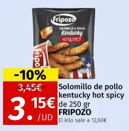 Maskom Supermercados Fripozo Solomillo de pollo kentucky hot spicy oferta