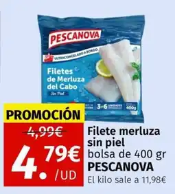 Maskom Supermercados Pescanova Filete merluza sin piel oferta