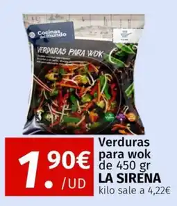 Maskom Supermercados La Sirena Verduras para wok oferta