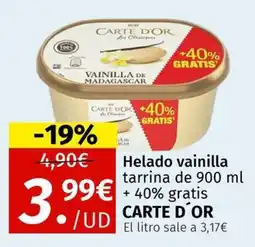 Maskom Supermercados Carte D'Or Helado vainilla tarrina oferta