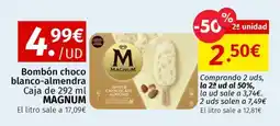 Maskom Supermercados Magnum Bombón choco blanco-almendra oferta