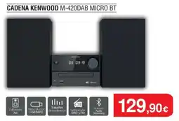 Milar Cadena kenwood m-420dab micro bt oferta