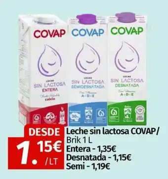 Maskom Supermercados Covap Leche sin lactosa oferta