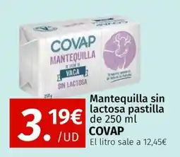 Maskom Supermercados Covap Mantequilla sin lactosa pastilla oferta