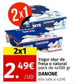 Maskom Supermercados Danone Yogur skyr de fresa o natural oferta