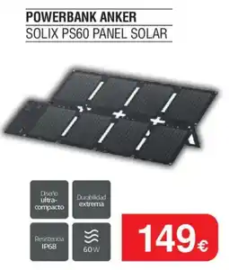 Milar Powerbank anker solix ps60 panel solar oferta