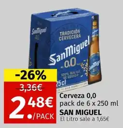 Maskom Supermercados San Miguel Cerveza 0,0 oferta