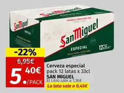 Maskom Supermercados San Miguel Cerveza especial oferta