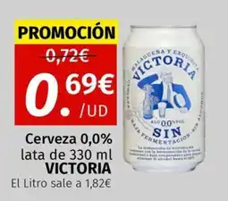 Maskom Supermercados Victoria Cerveza 0,0% lata oferta