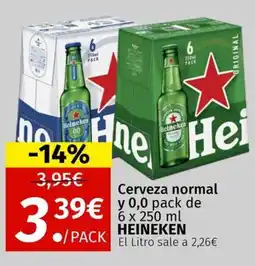 Maskom Supermercados Heineken Cerveza normal y 0,0 oferta