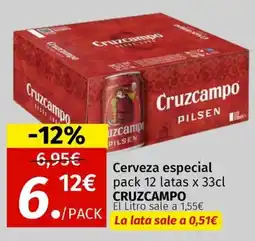 Maskom Supermercados Cruzcampo Cerveza especial oferta
