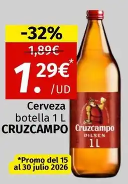 Maskom Supermercados Cruzcampo Cerveza botella oferta