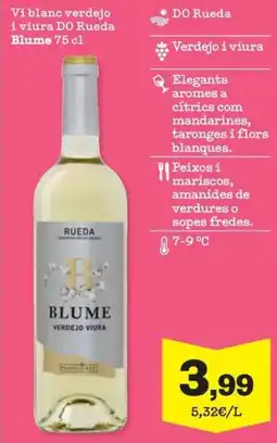 Sorli Blume Vi blanc verdejo i viura DO Rueda oferta
