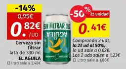 Maskom Supermercados El Aguila Cerveza sin filtrar oferta