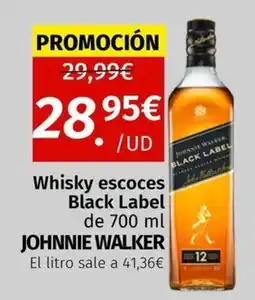 Maskom Supermercados Johnnie walker Whisky escoces Black Label oferta