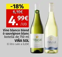 Maskom Supermercados Viña Sol Vino blanco blend ó sauvignon blanc botella oferta