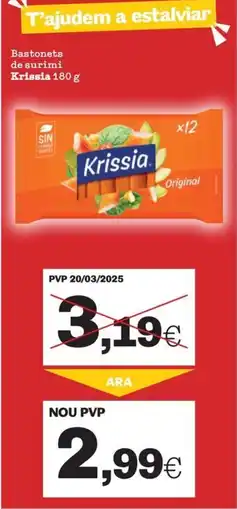 Sorli Krissia Bastonets de surimi oferta