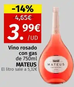 Maskom Supermercados Mateus Vino rosado con gas oferta