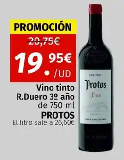 Maskom Supermercados Protos Vino tinto R.Duero 3º año oferta