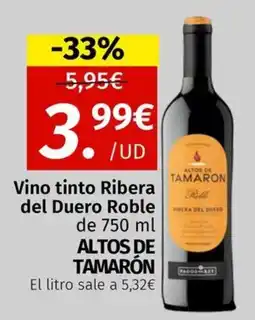Maskom Supermercados Altos De Tamarón Vino tinto Ribera del Duero Roble oferta
