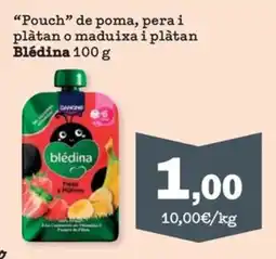Sorli Blédina Pouch de poma, pera i plàtan o maduixa i plàtan oferta