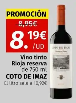 Maskom Supermercados Coto De Imaz Vino tinto Rioja reserva oferta