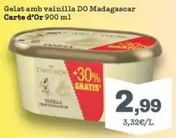 Sorli Carte d'Or Gelat amb vainilla DO Madagascar oferta