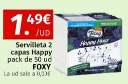 Maskom Supermercados Foxy Servilleta 2 capas Happy pack de 50 ud oferta