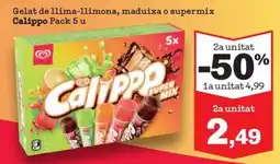 Sorli Calippo Gelat de llima-llimona, maduixa o supermix oferta