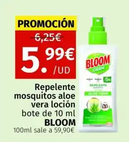 Maskom Supermercados Bloom Repelente mosquitos aloe vera loción oferta