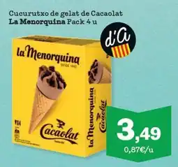Sorli La Menorquina Cucurutxo de gelat de Cacaolat oferta