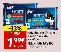 Maskom Supermercados Felix Fantastic Gelatina festín carne o mar oferta