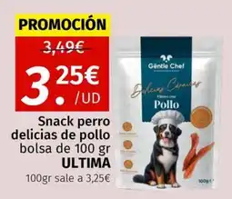 Maskom Supermercados Ultima Snack perro delicias de pollo bolsa oferta