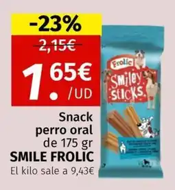 Maskom Supermercados Smile Frolic Snack perro oral oferta