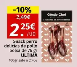 Maskom Supermercados Ultima Snack perro delicias de pollo oferta