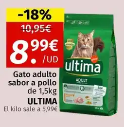 Maskom Supermercados Ultima Gato adulto sabor a pollo oferta