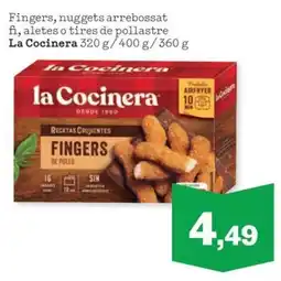 Sorli La Cocinera Fingers, nuggets arrebossat fi, aletes o tires de pollastre oferta