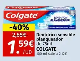 Maskom Supermercados Colgate Dentifrico sensible blanqueador oferta
