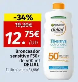 Maskom Supermercados Delial Bronceador sensitive F50+ oferta
