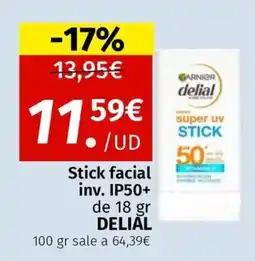 Maskom Supermercados Delial Stick facial inv. IP50+ oferta