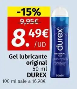 Maskom Supermercados Durex Gel lubricante original oferta