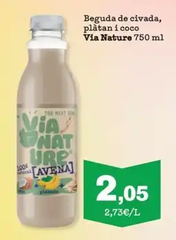 Sorli Via Nature Beguda de civada, plàtan i coco oferta