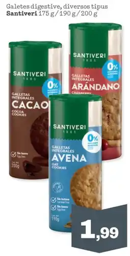 Sorli Santiveri Galetes digestive, diversos tipus oferta