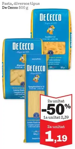 Sorli De Cecco Pasta, diversos tipus oferta