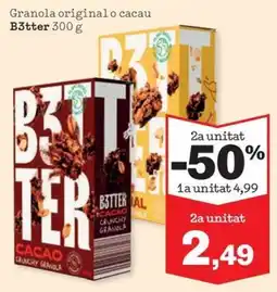 Sorli B3tter Granola original o cacau oferta