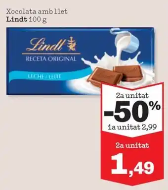 Sorli Lindt Xocolata amb llet oferta