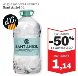 Sorli San Aniol Aigua mineral natural oferta