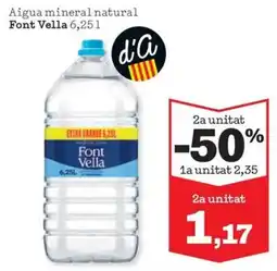 Sorli Font Vella Aigua mineral natural oferta